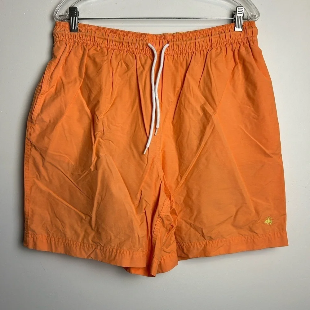 346 Brooks Brothers Shorts L Men Orange Swimming Outdoor Resort Vacation pull on